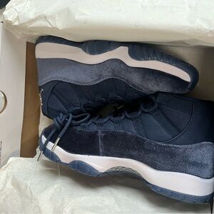 Jordan 11 Navy Blue (velvet ) and Gray Sneakers